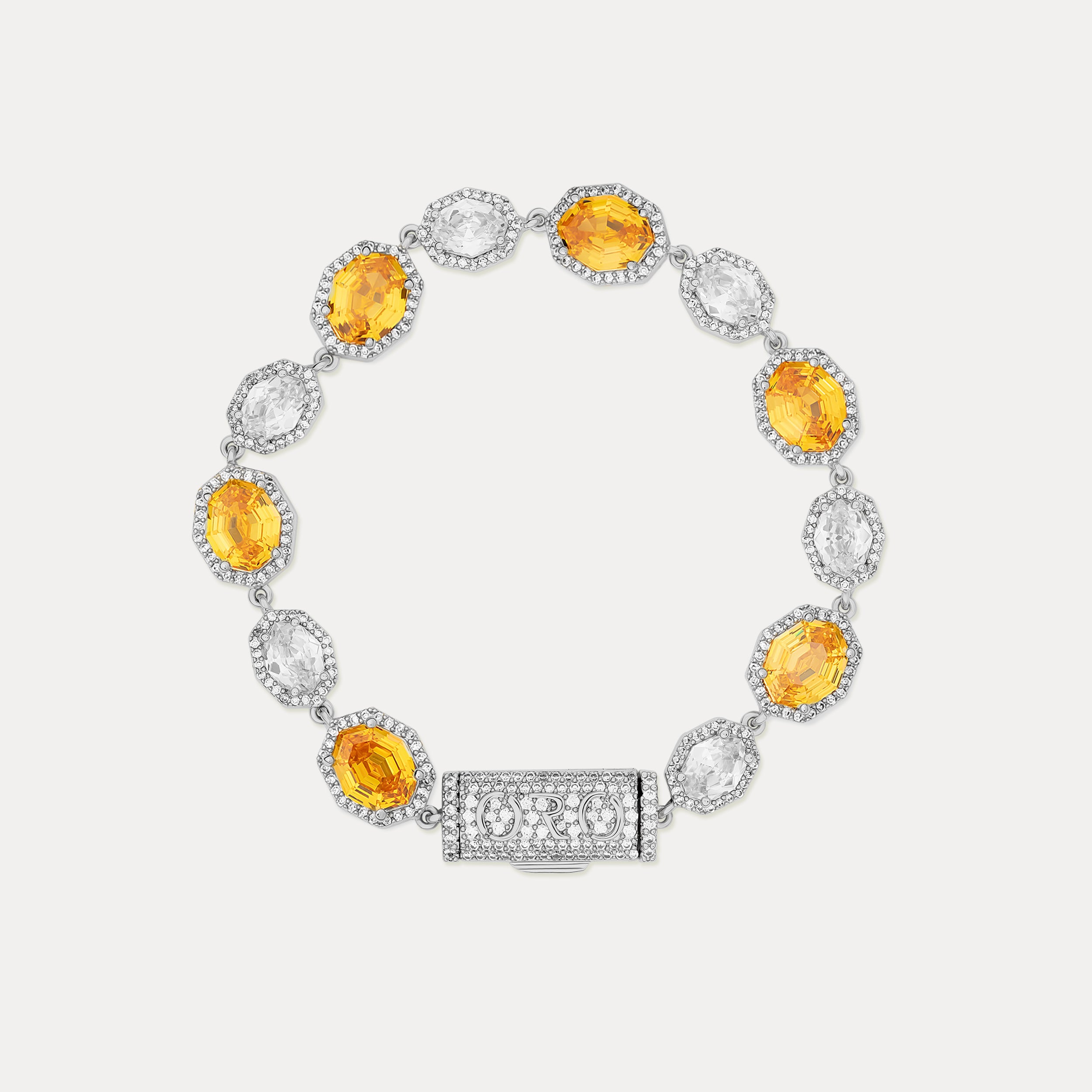 Canary Octavo Gemstone Bracelet - Silver