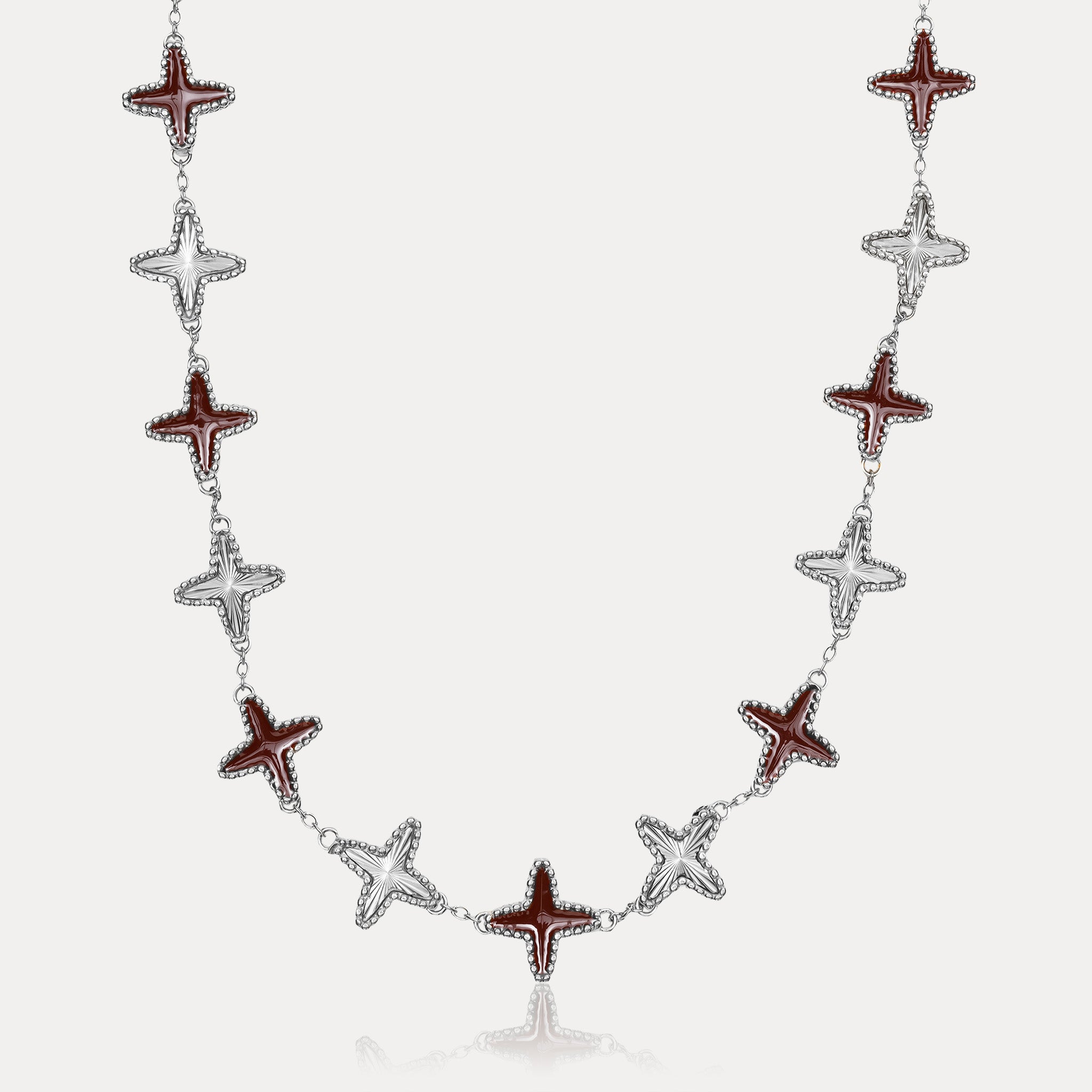 Crimson Clovero Chain - Silver