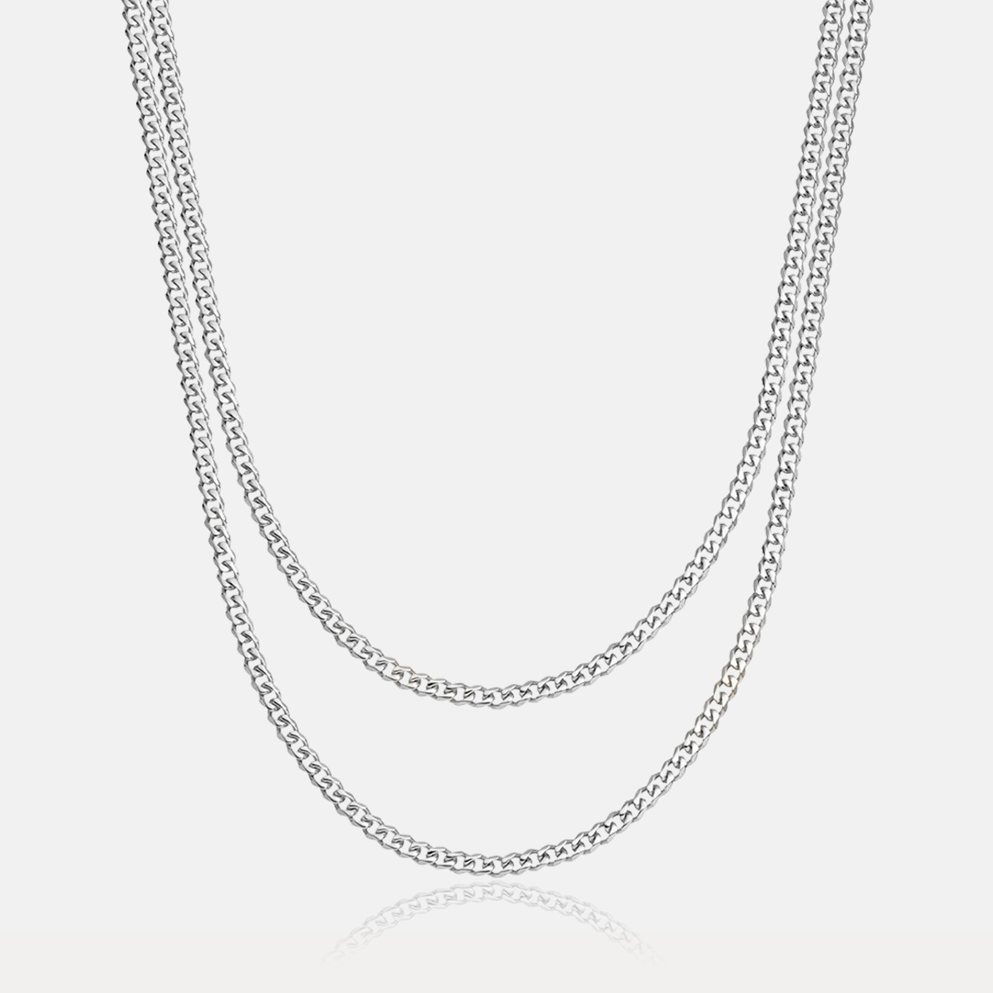 Cuban Chain Stack (3mm) - Silver