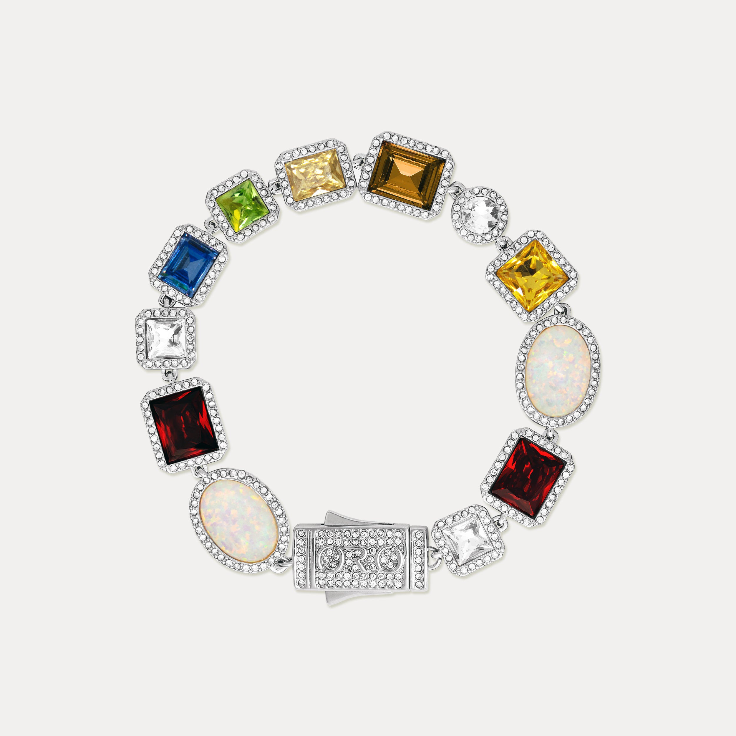 Motley Gemstone Bracelet - Silver