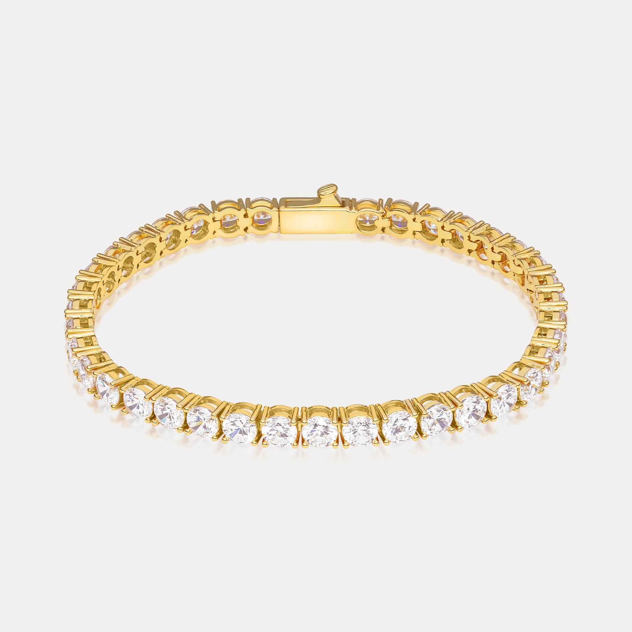 Amalfi Tennis Bracelet (5mm) - Gold - Hommes Oro