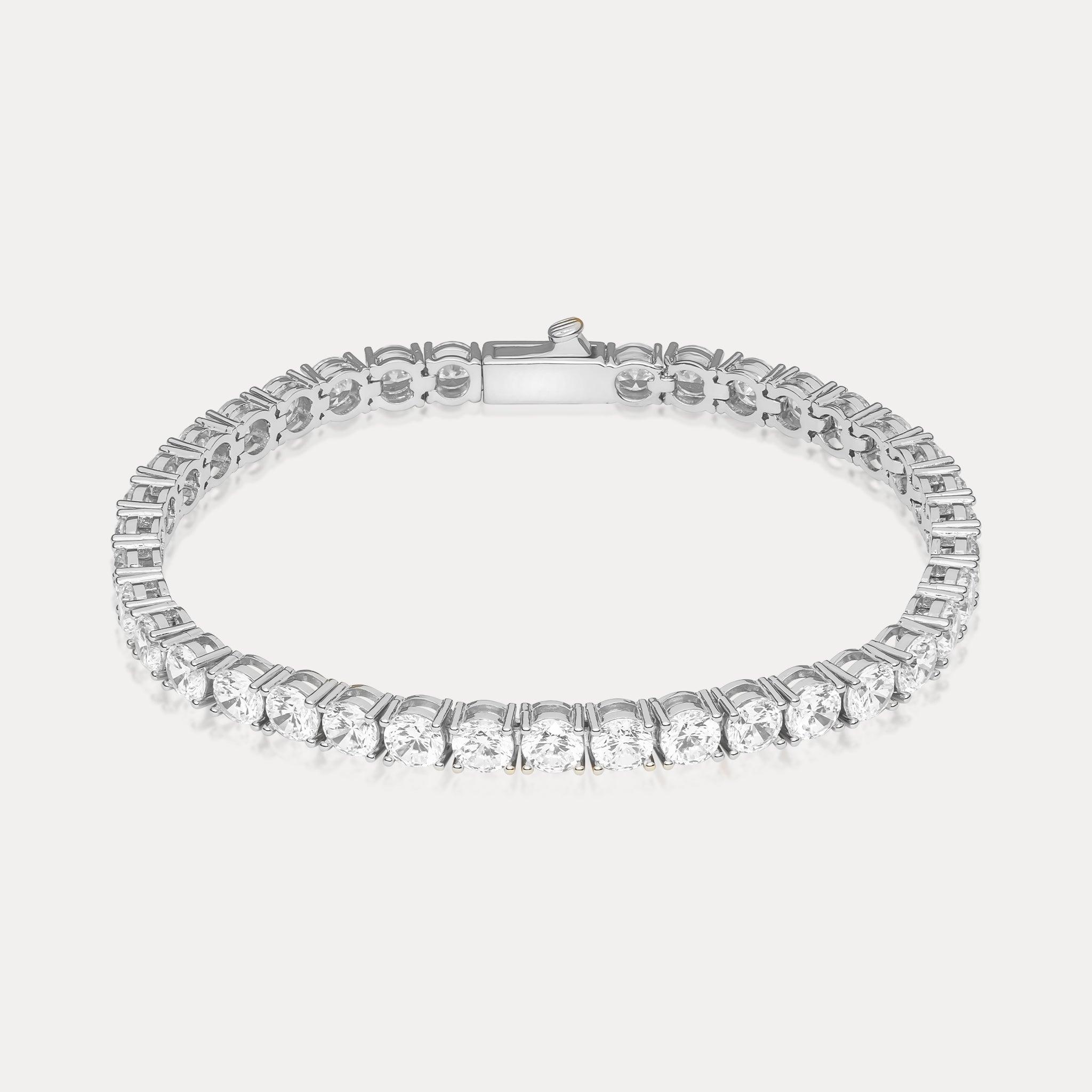 Amalfi Tennis Bracelet (5mm) - Silver - Hommes Oro