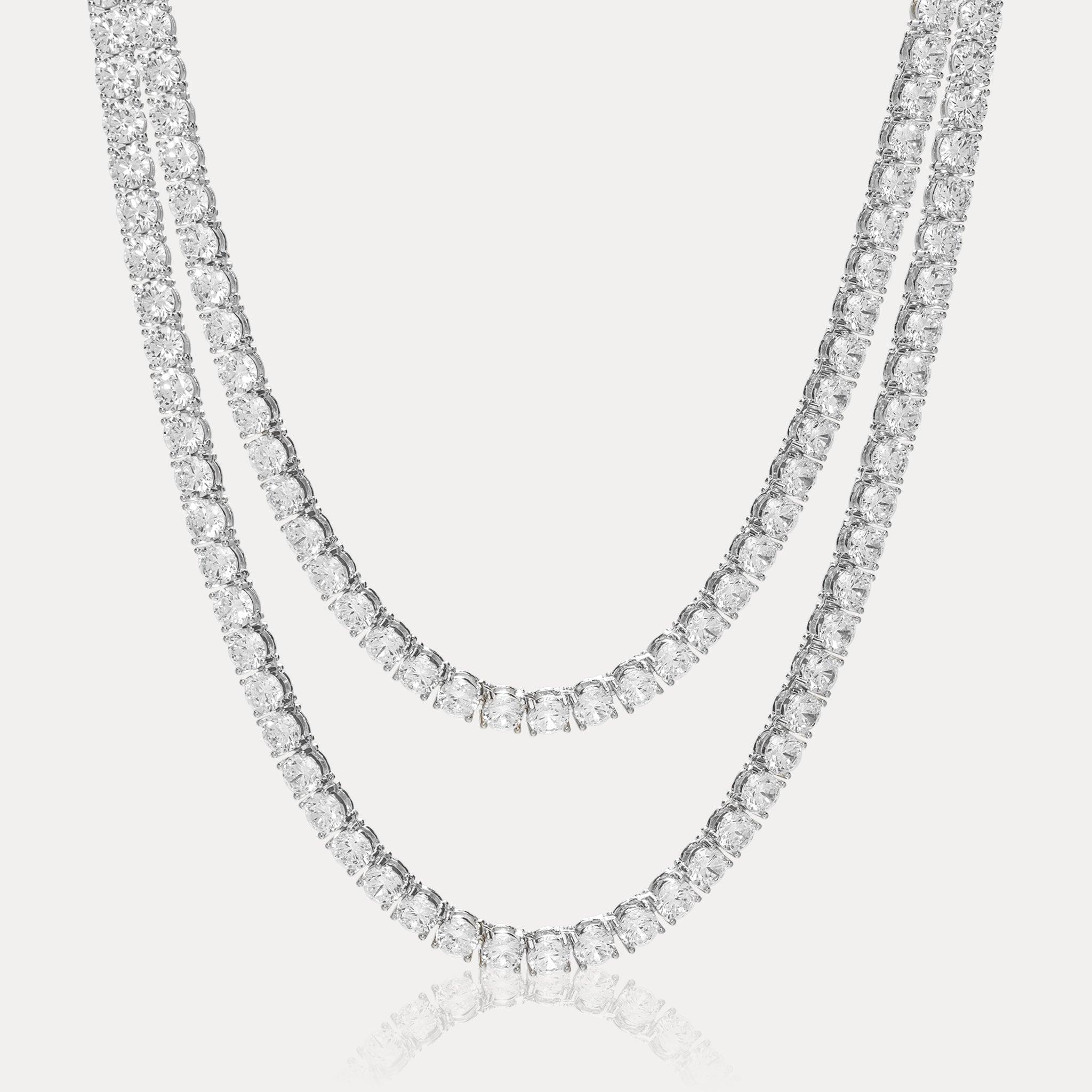 Amalfi Tennis Chain Stack (5mm) - Silver - Hommes Oro