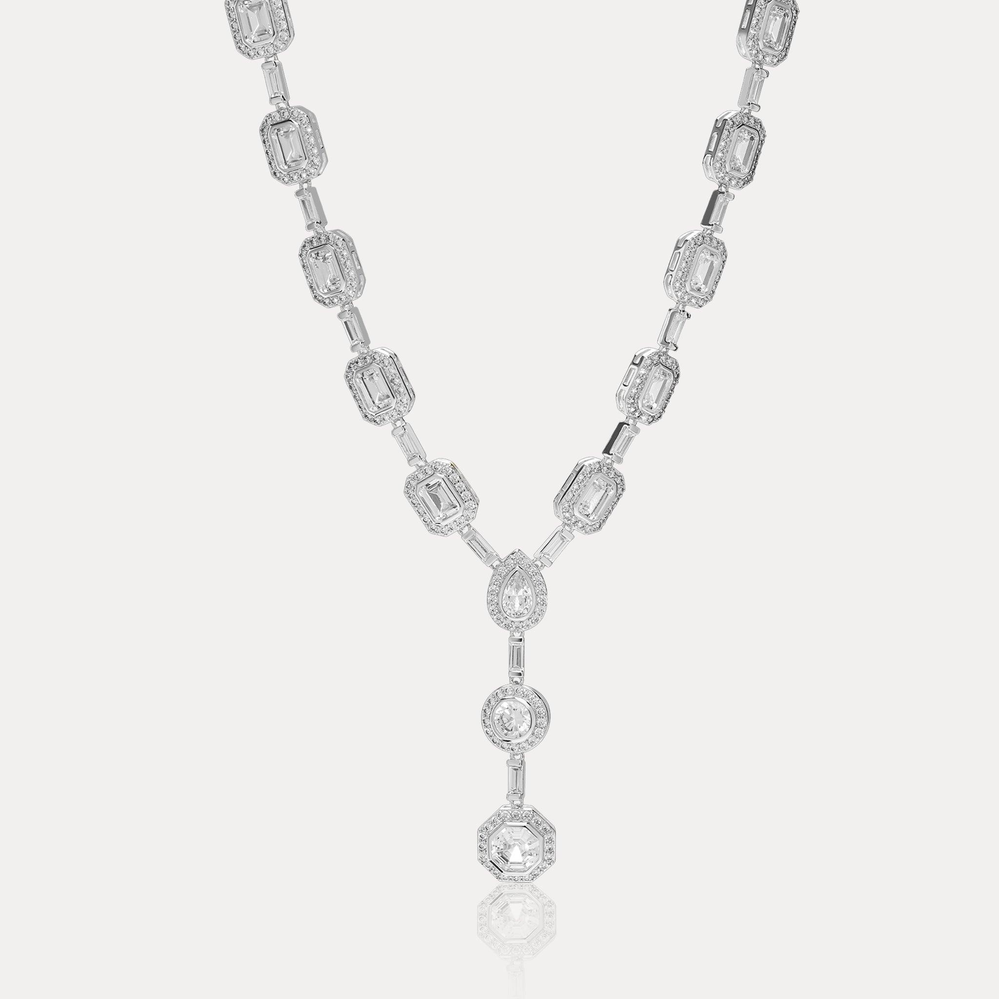 Asscher Icedrop Chain - Silver - Hommes Oro