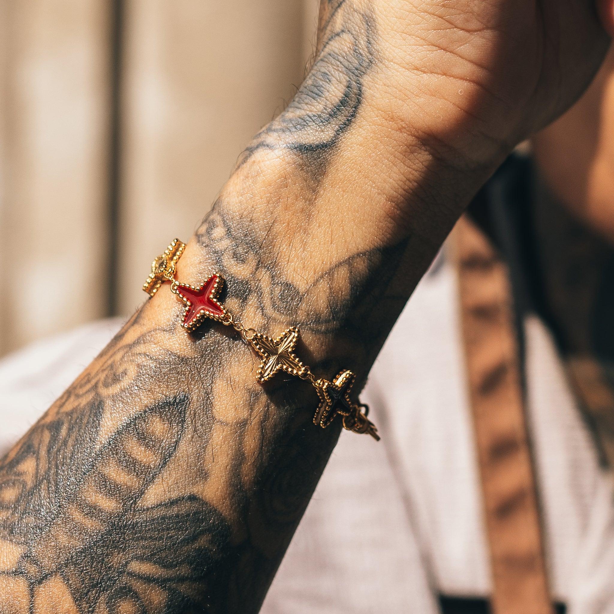 Crimson Clovero Bracelet - Gold - Hommes Oro