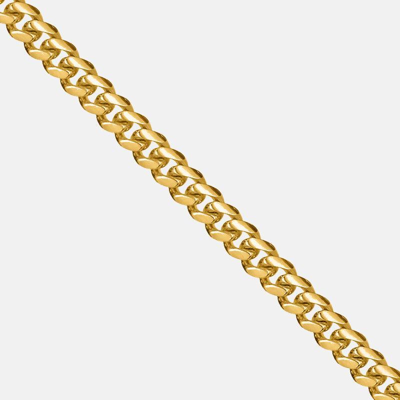 Cuban Chain Stack (3mm) - Gold - Hommes Oro