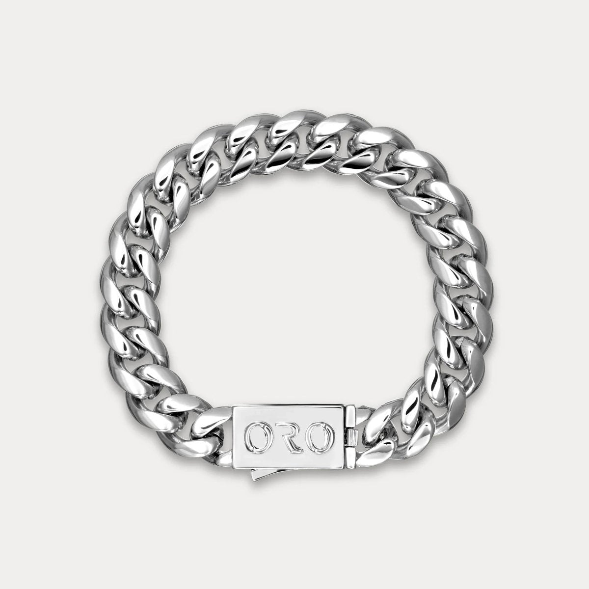 Cuban Link Bracelet (12mm) - Silver