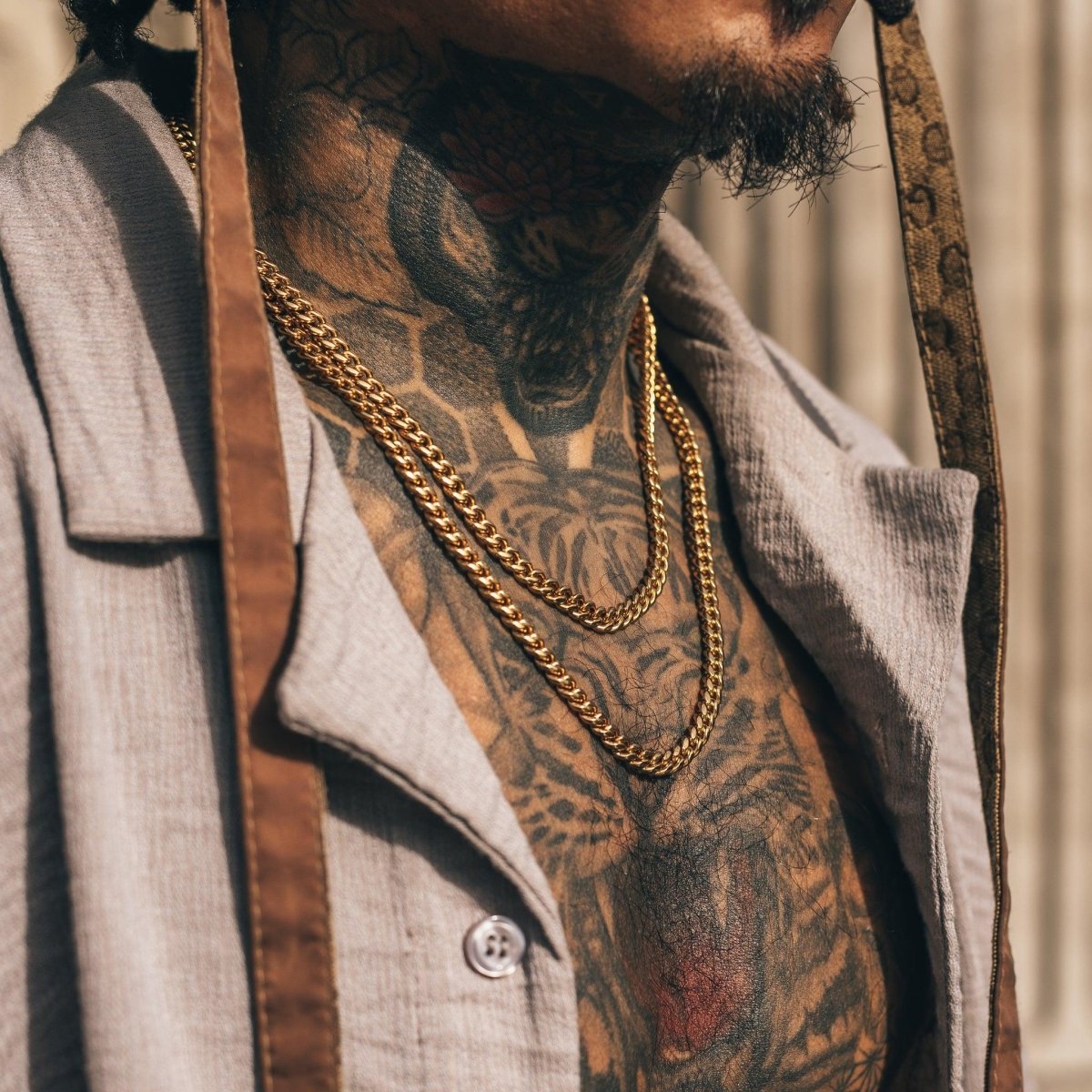 Cuban Link Chain Stack (6mm) - Gold