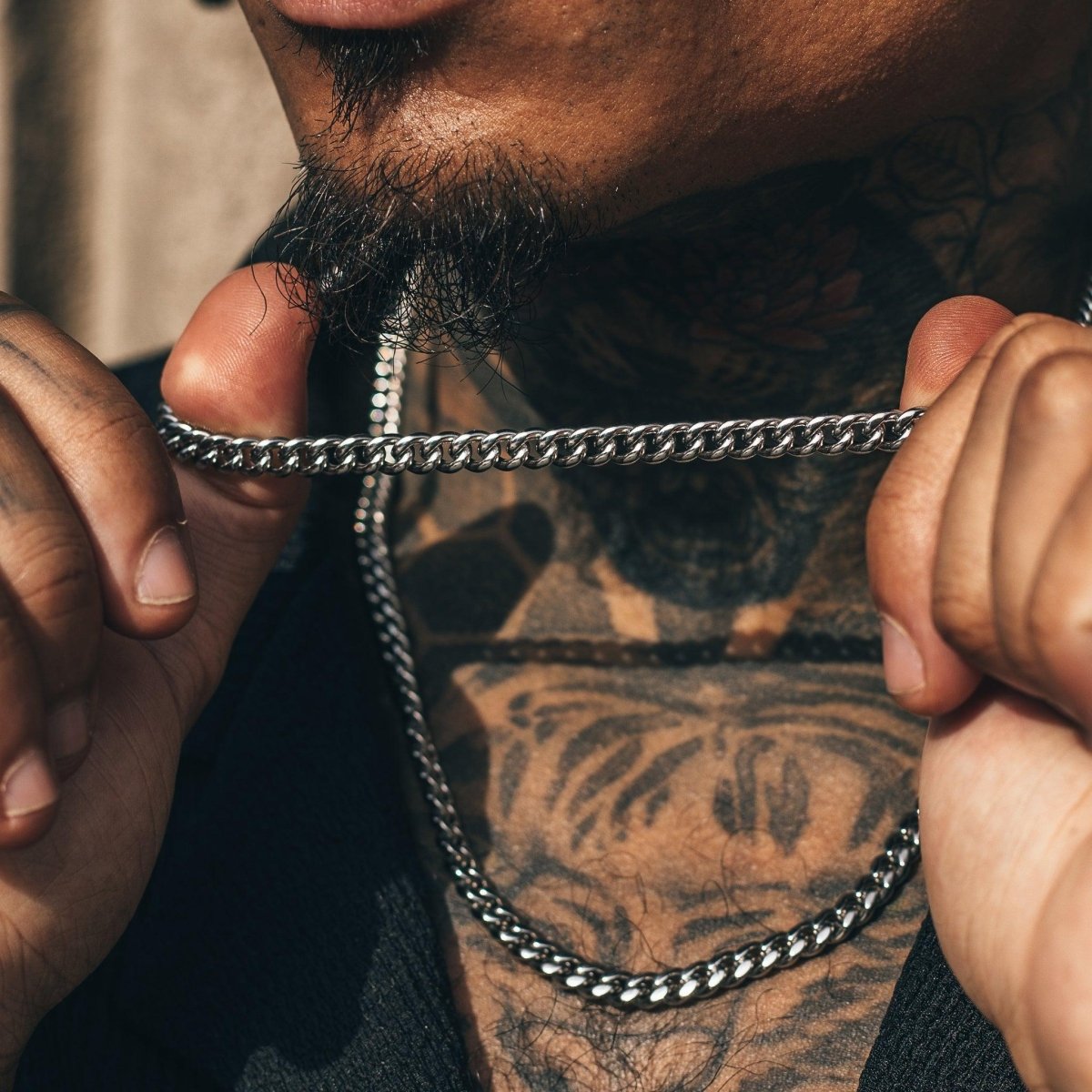 Cuban Link Chain Stack (6mm) - Silver