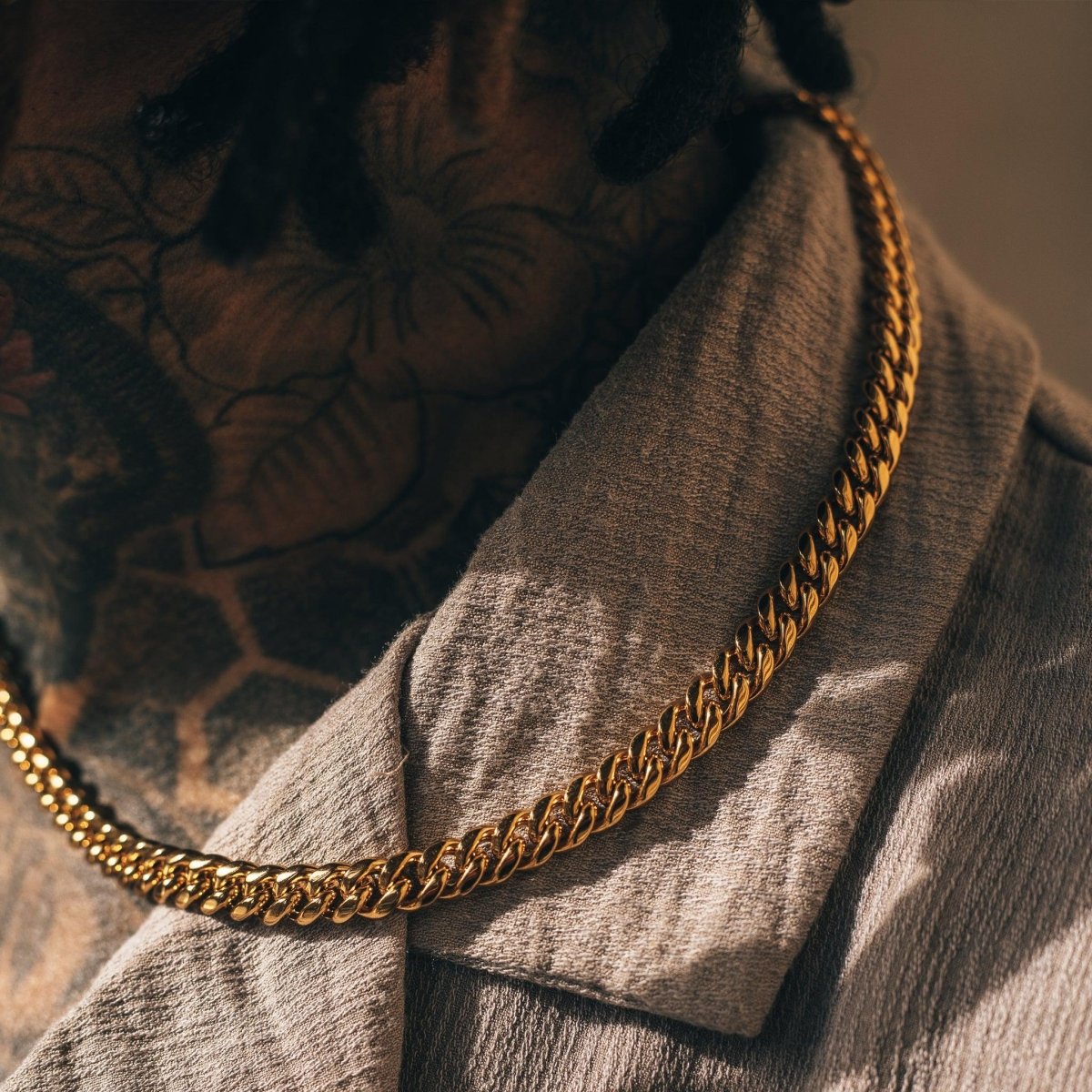 Cuban Link Chain Stack (8mm) - Gold