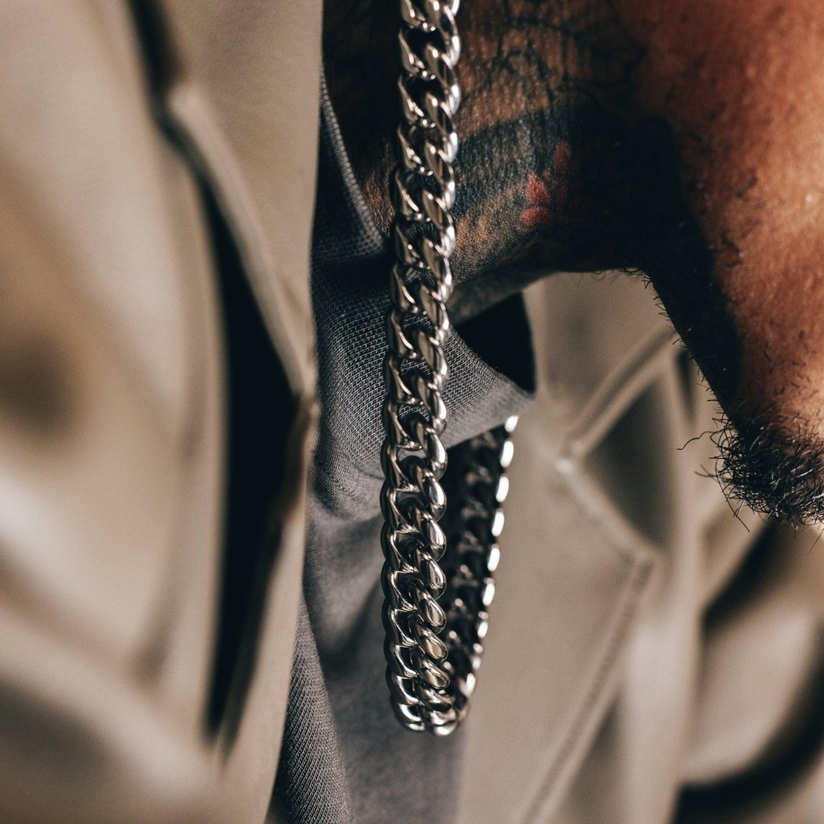 Cuban Link Set (12mm) - Silver