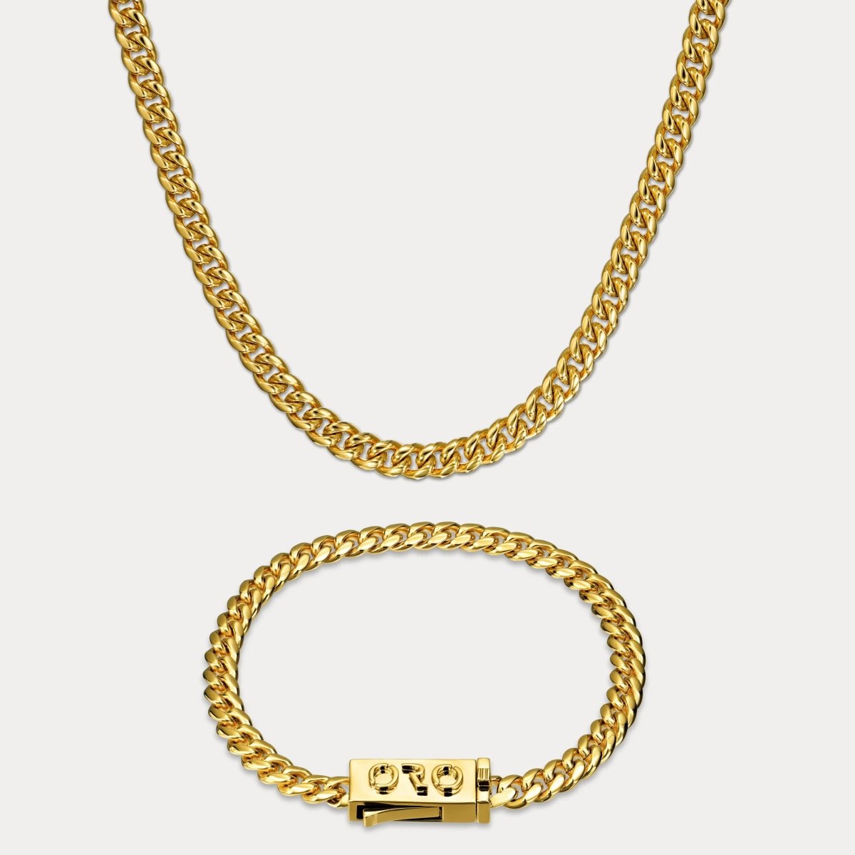 Cuban Link Set (6mm) - Gold