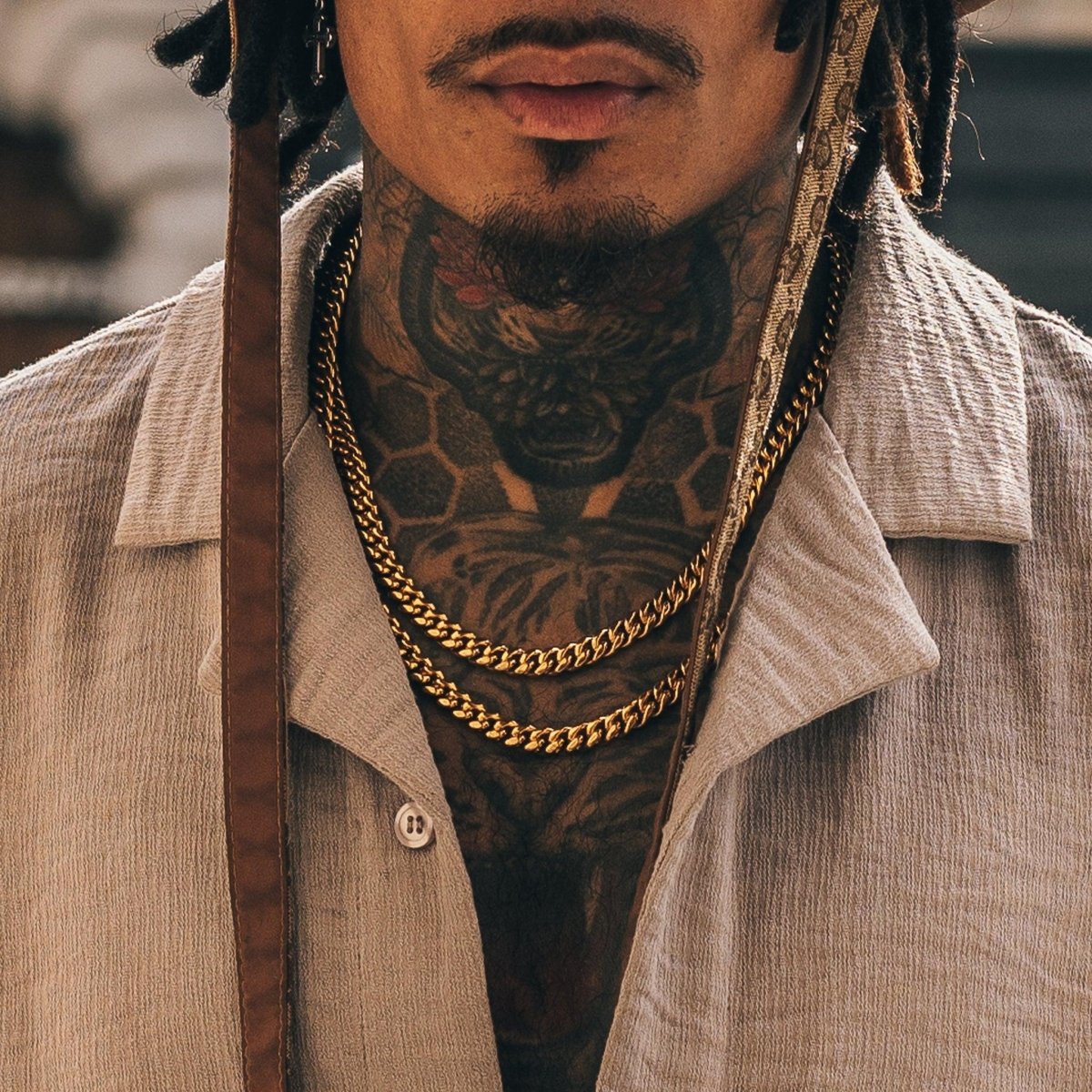 Cuban Link Set (8mm) - Gold