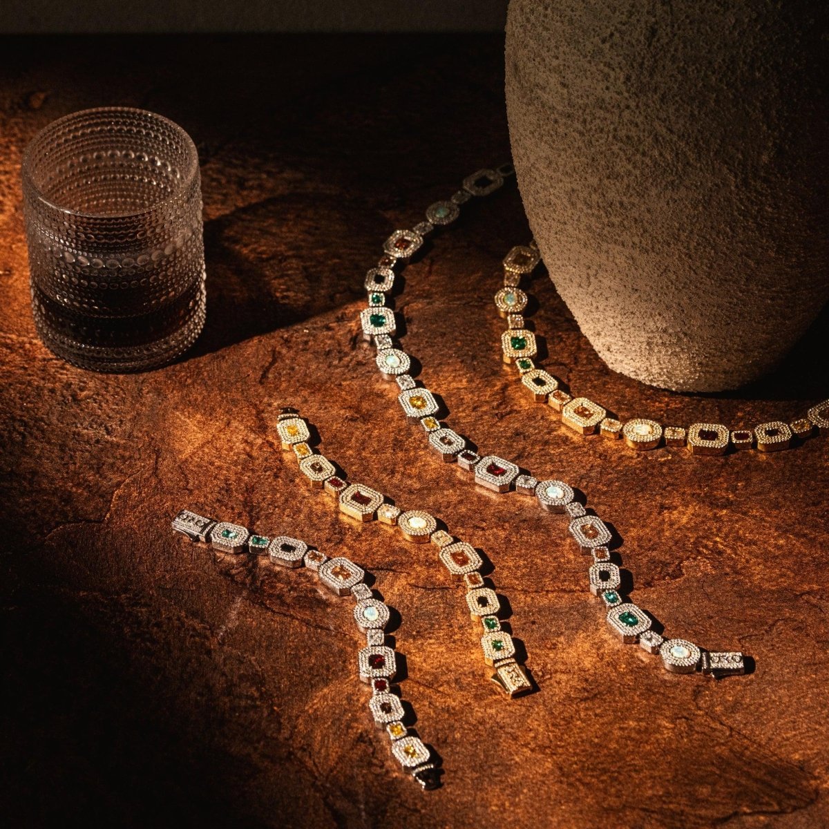 Echelon Gemstone Bracelet - Gold