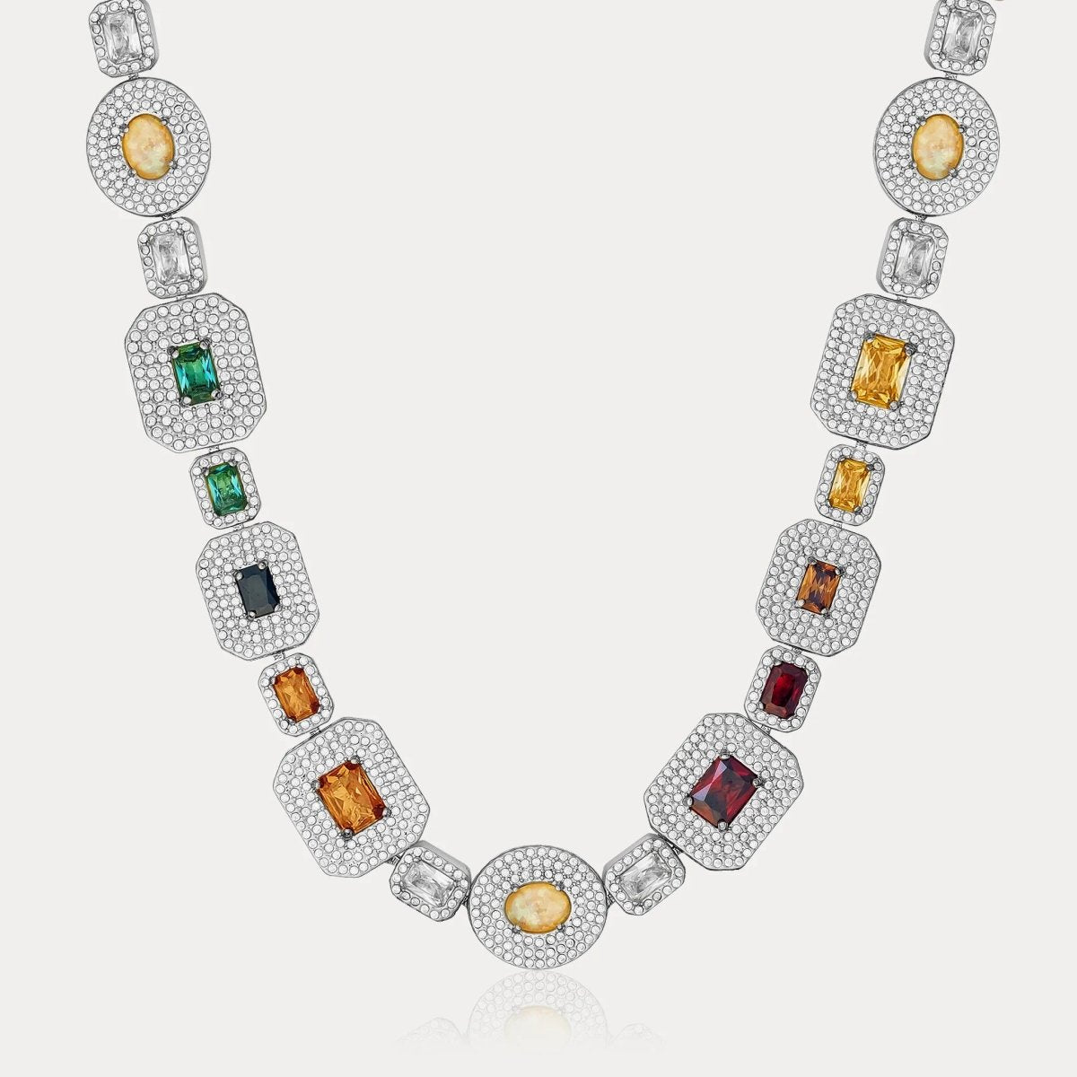 Echelon Gemstone Chain - Silver