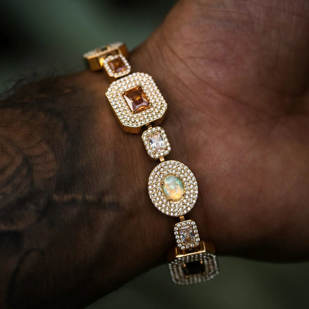 Echelon Gemstone Bracelet - Gold