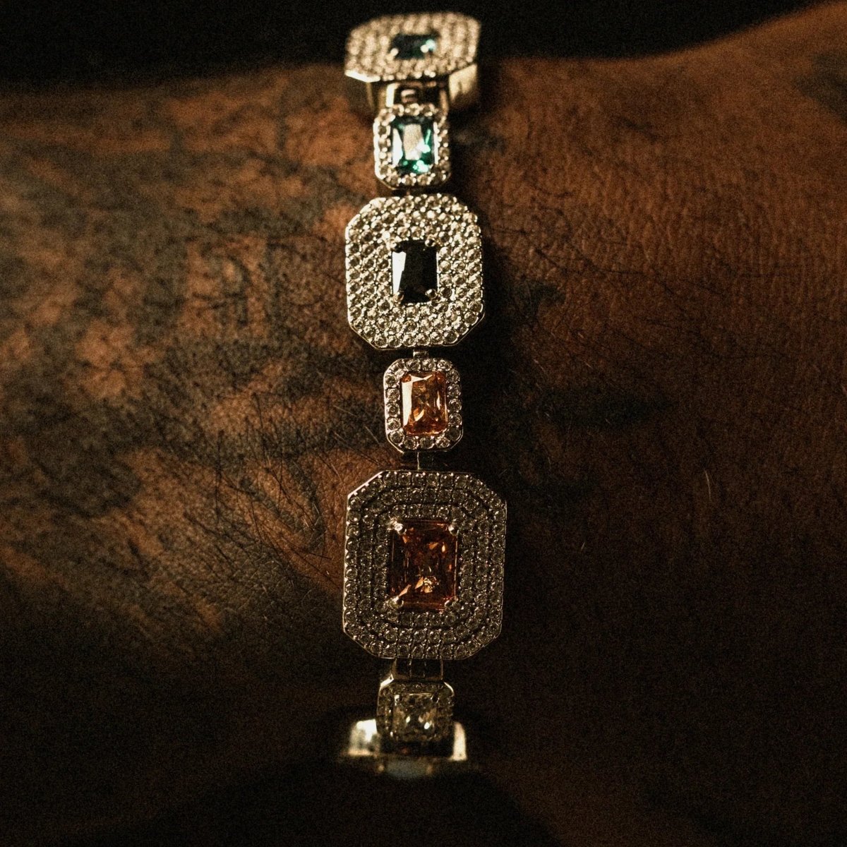 Echelon Gemstone Bracelet - Silver