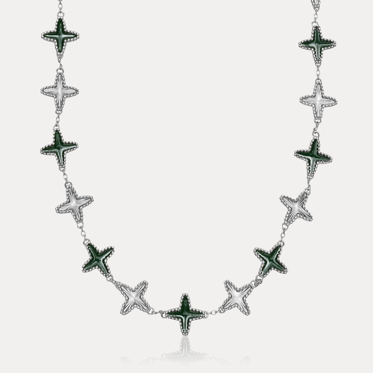 Emerald Clovero Chain - Silver