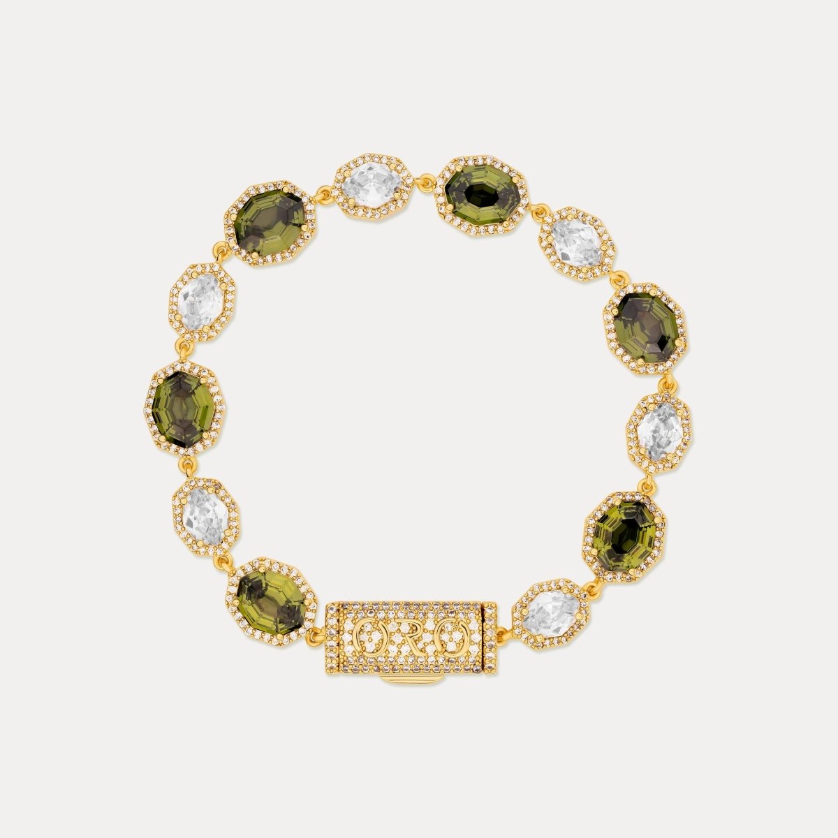 Emerald Octavo Gemstone Bracelet - Gold