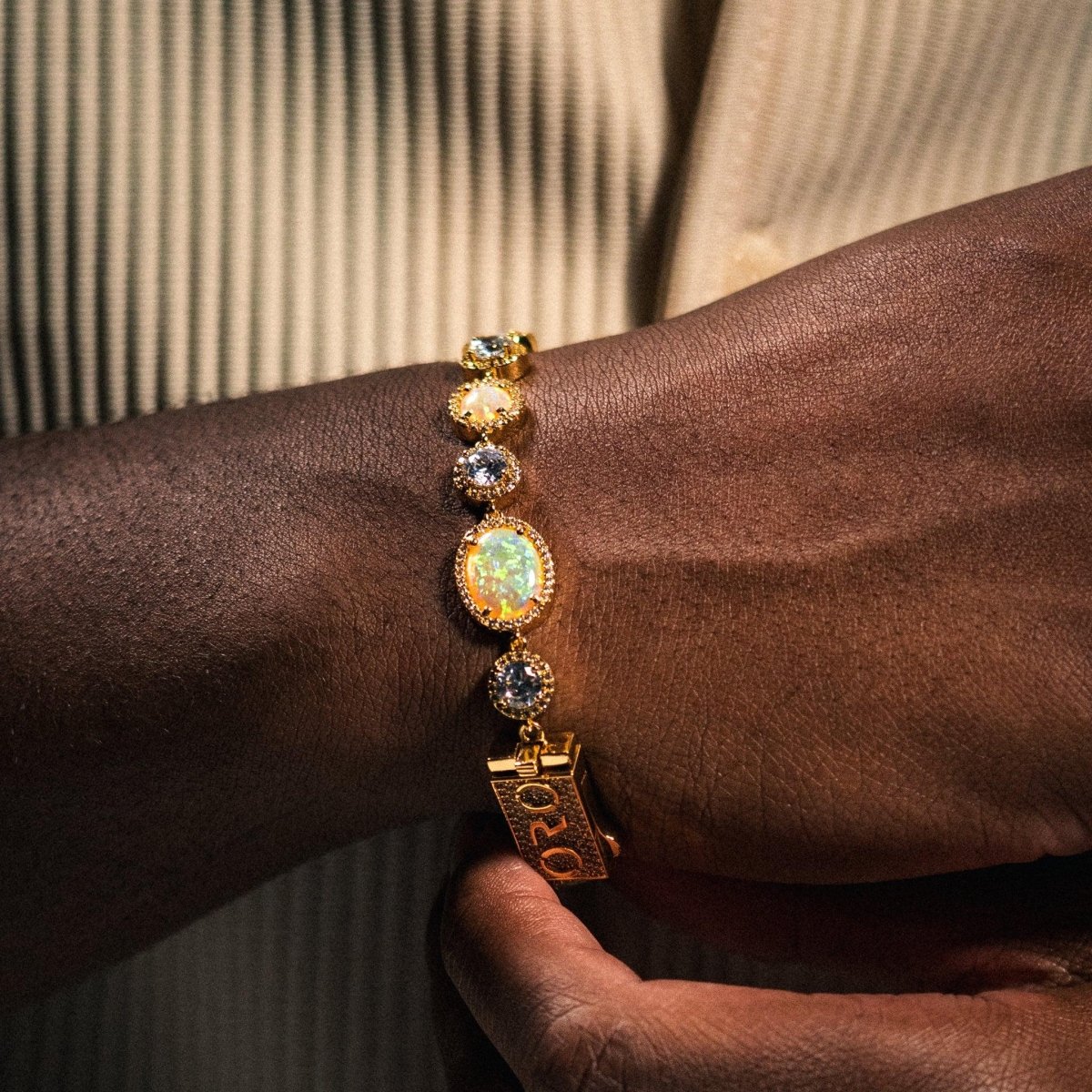 Inferno Opal Gemstone Set - Gold