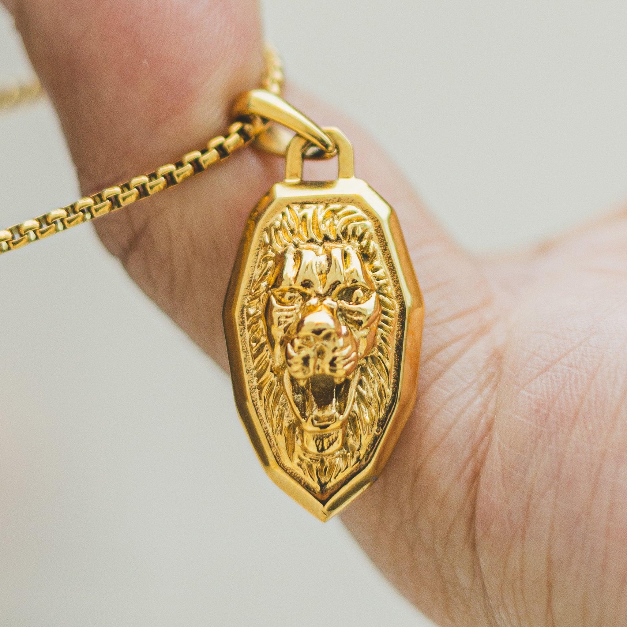 Lion Crest - Gold - Hommes Oro