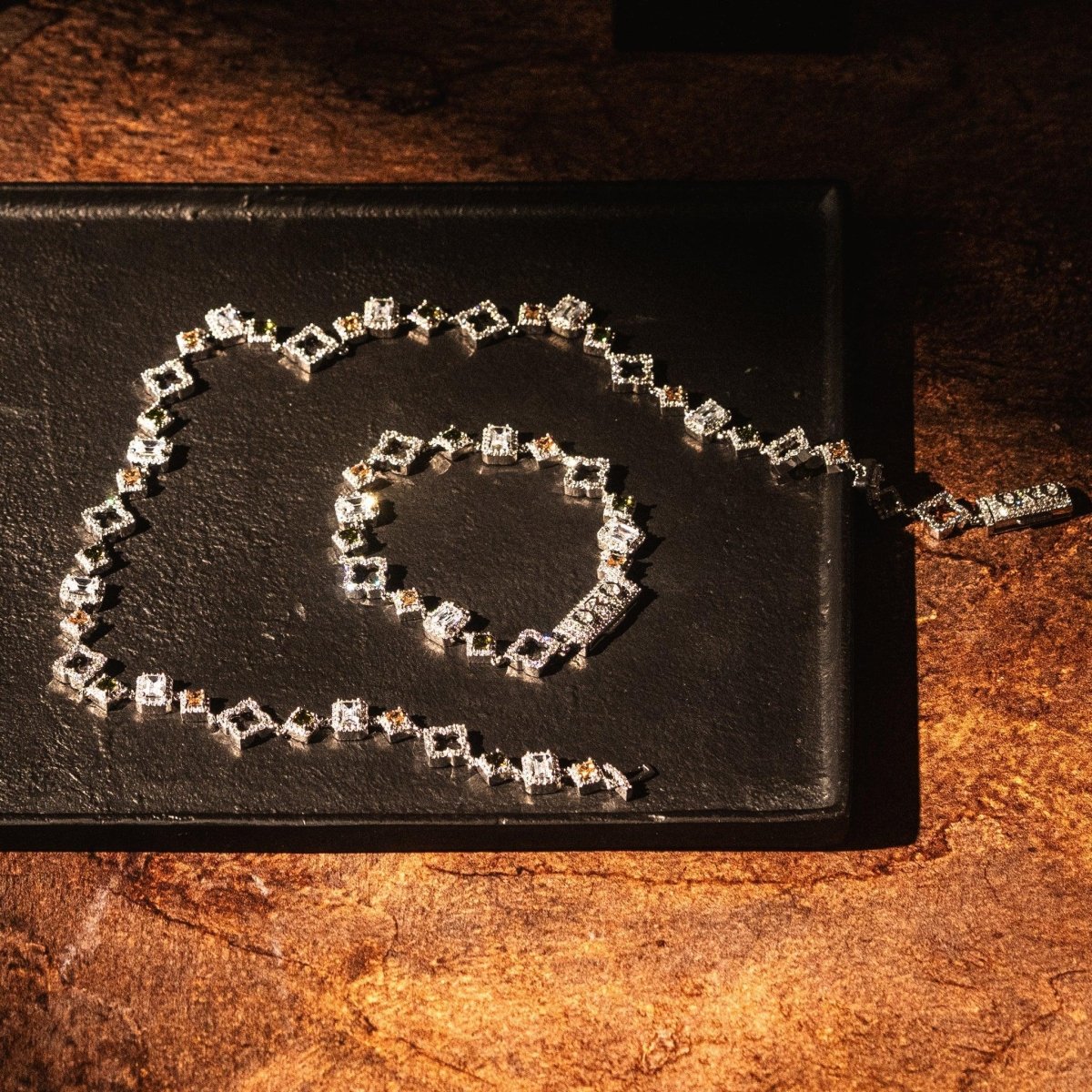 Midas Gemstone Chain - Silver