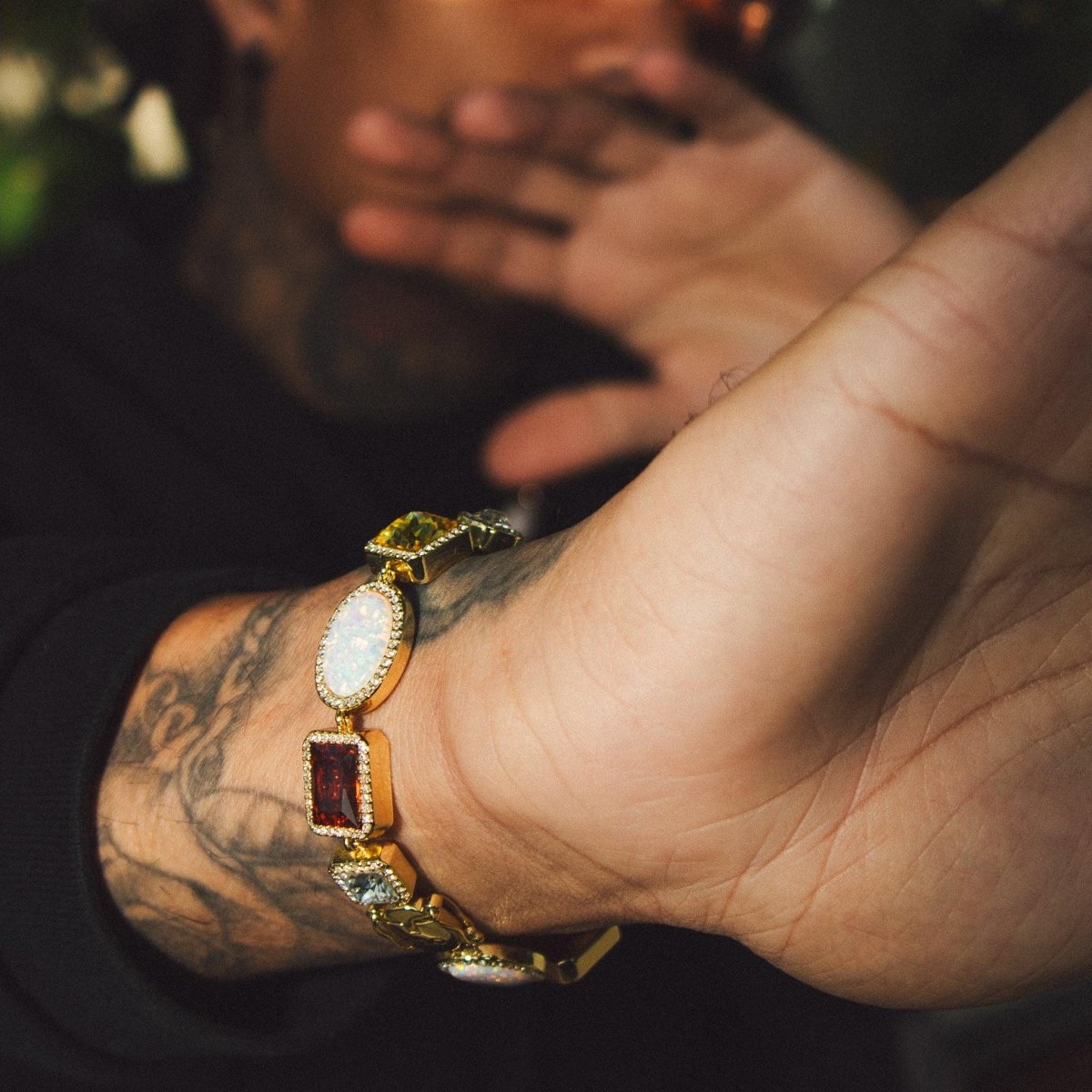 Motley Gemstone Bracelet - Gold