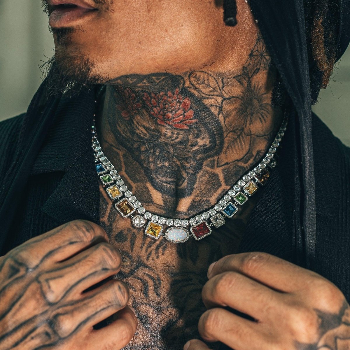 Motley Gemstone Chain - Silver