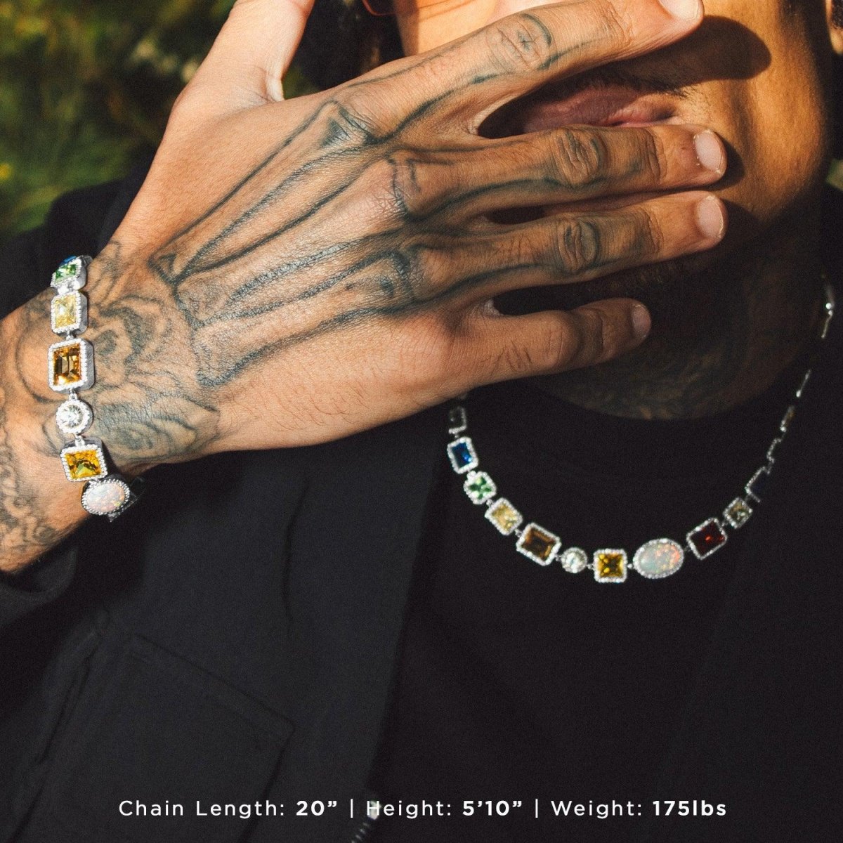 Motley Gemstone Chain - Silver