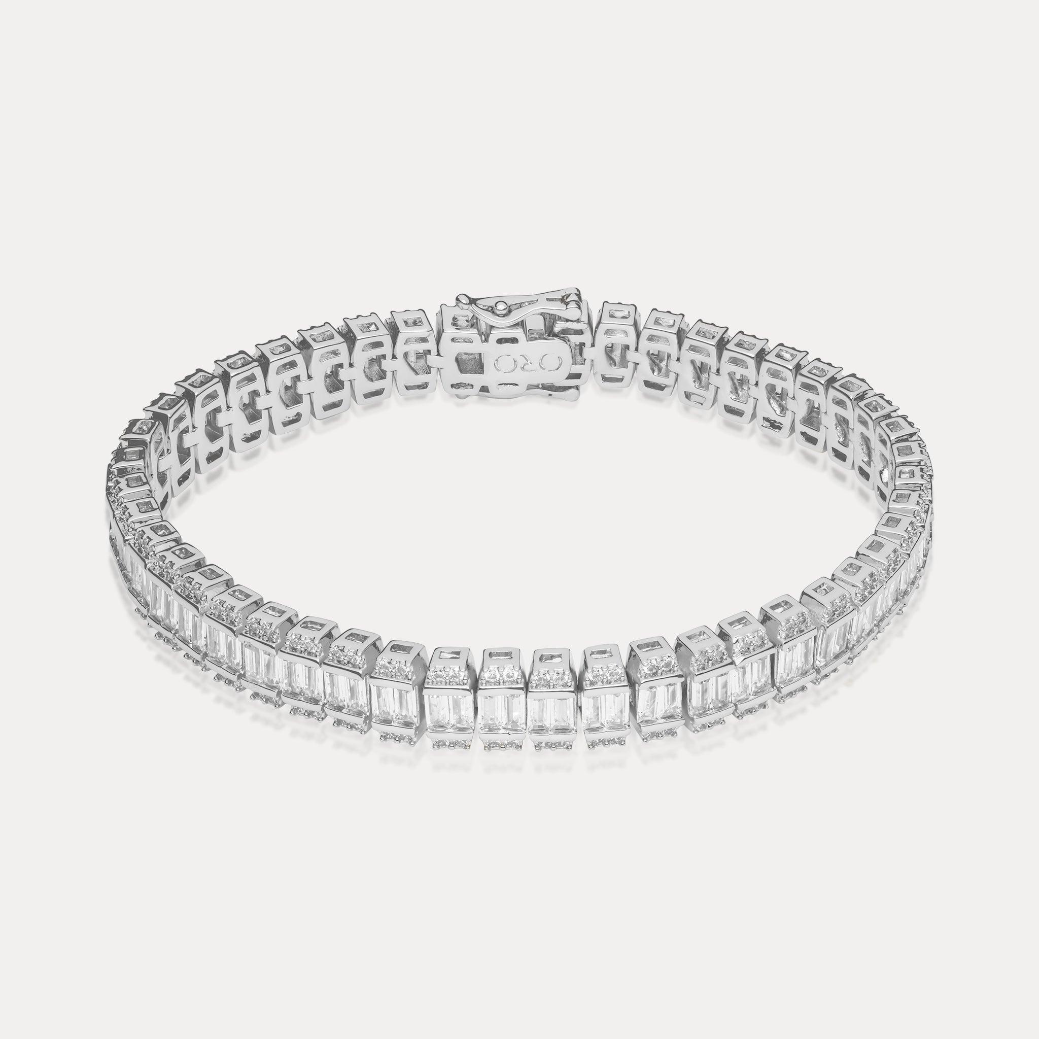 Prestige Baguette Bracelet - Silver - Hommes Oro