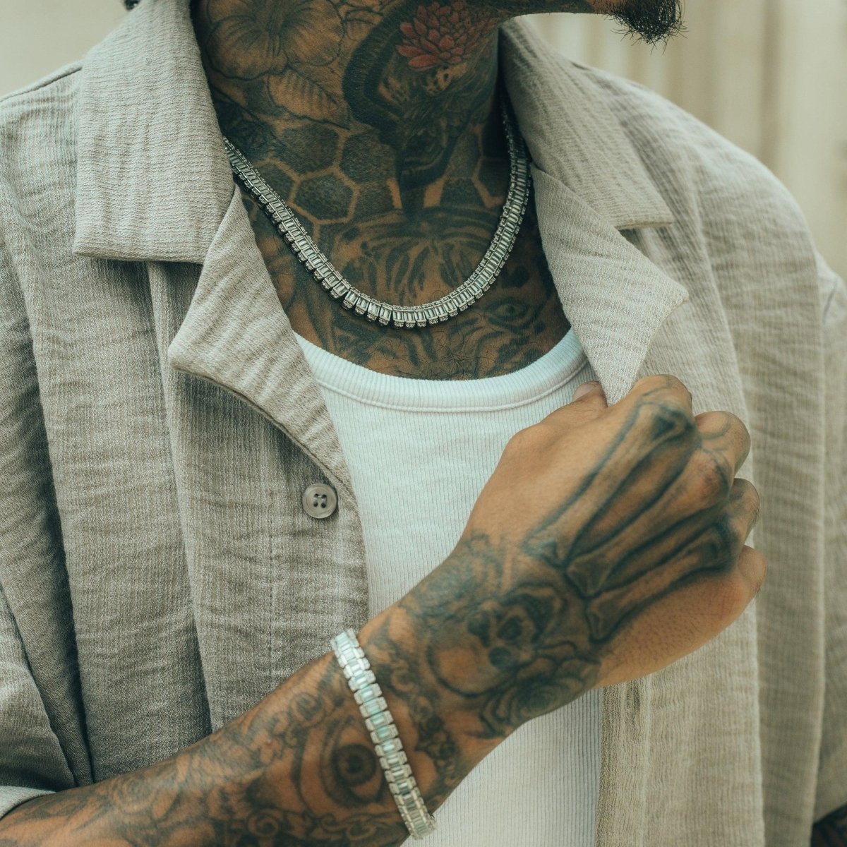 Prestige Baguette Set - Silver - Hommes Oro