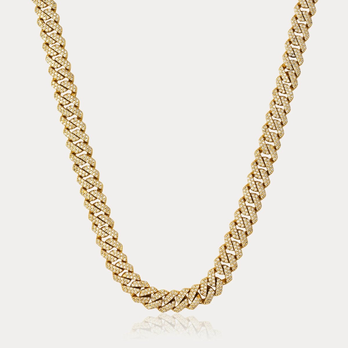 Prong Cuban Chain (8mm) - Gold