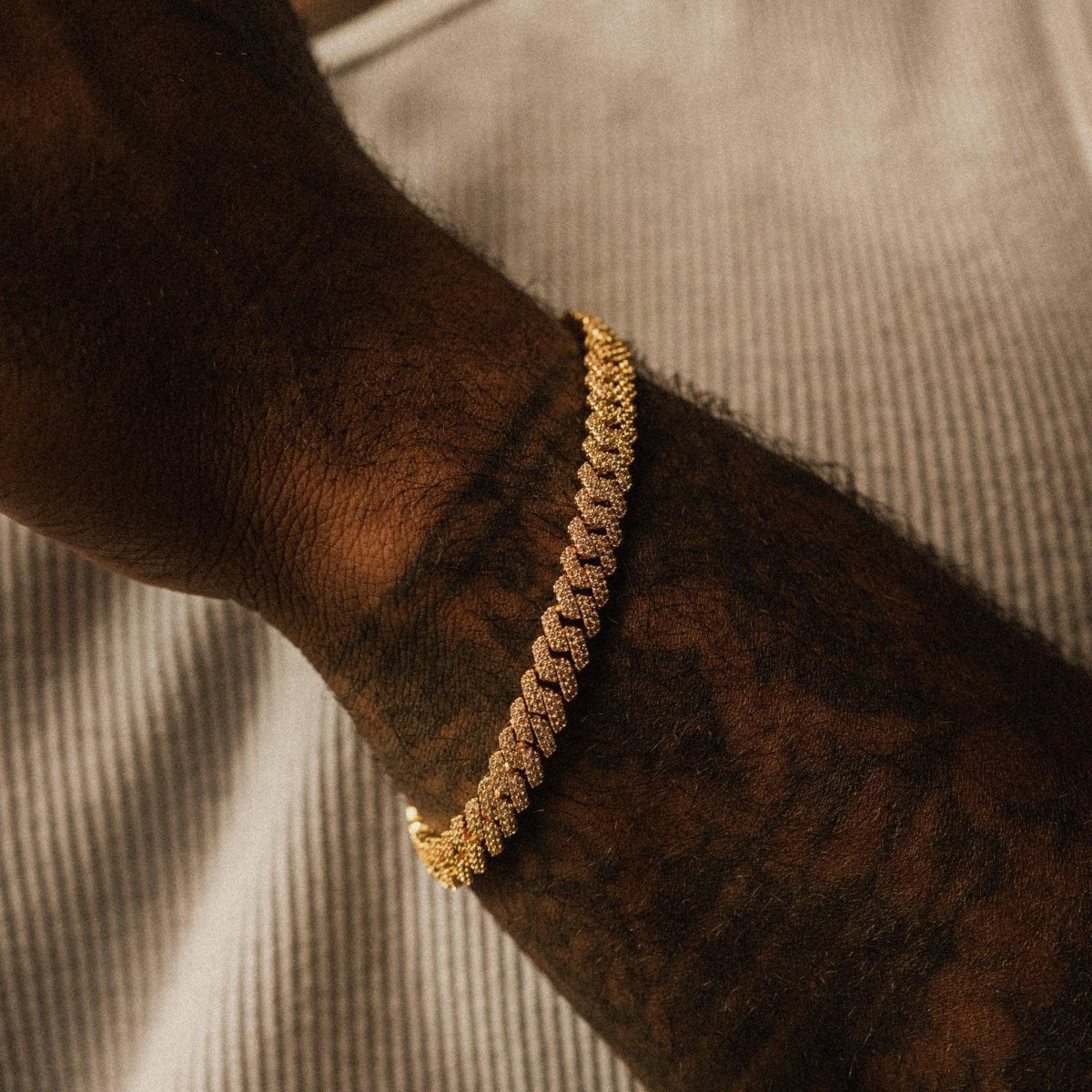 Prong Cuban Bracelet (8mm) - Gold