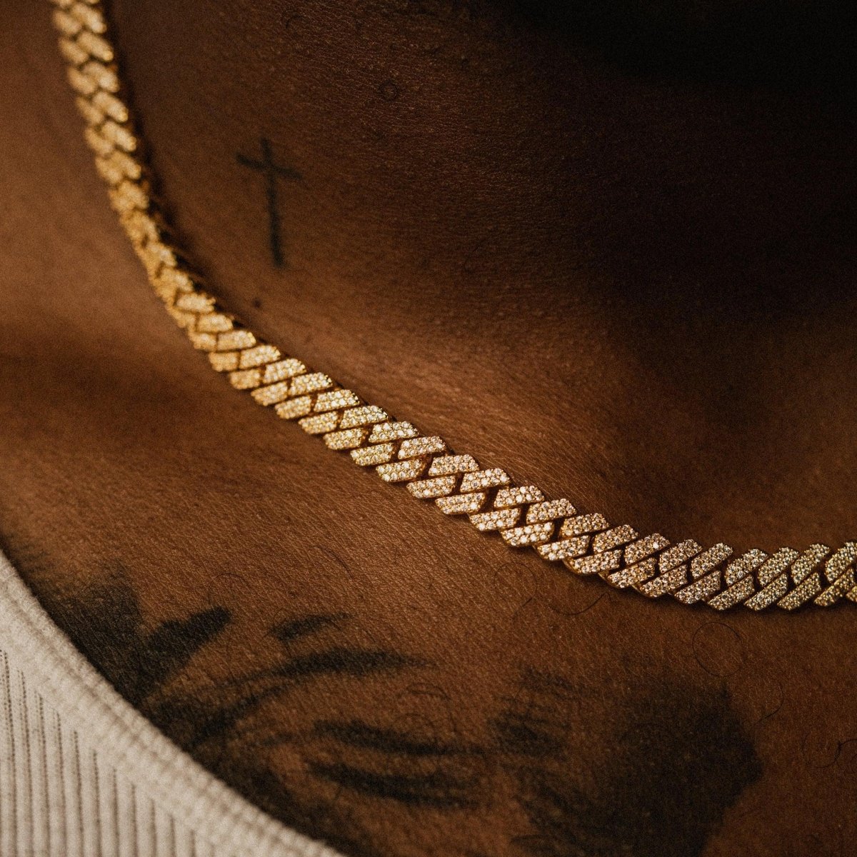 Prong Cuban Set (8mm) - Gold