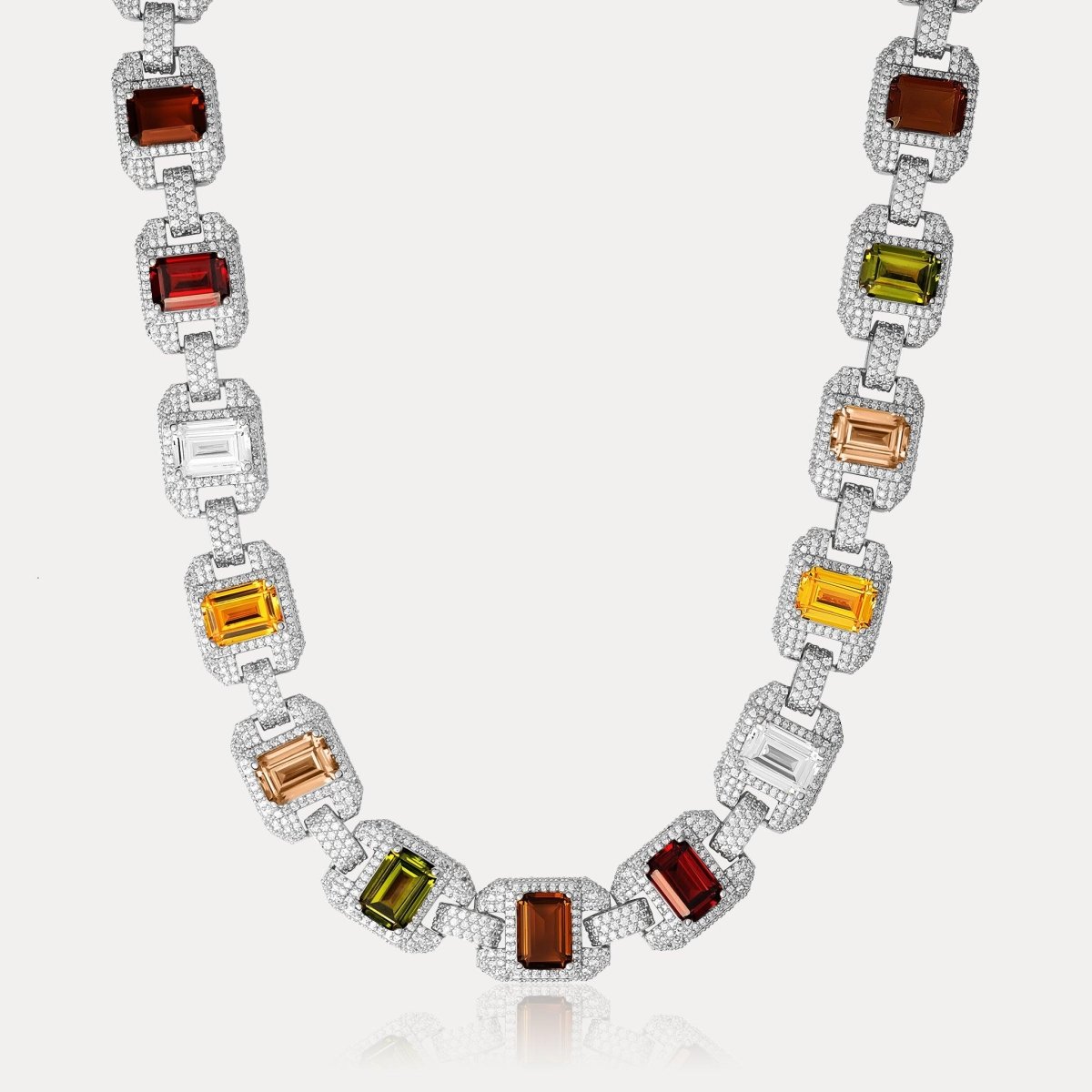 Riviera Gemstone Chain - Silver