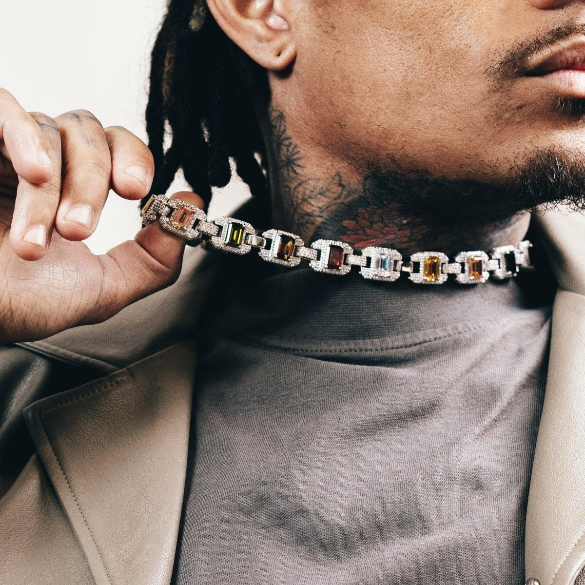 Riviera Gemstone Chain - Silver