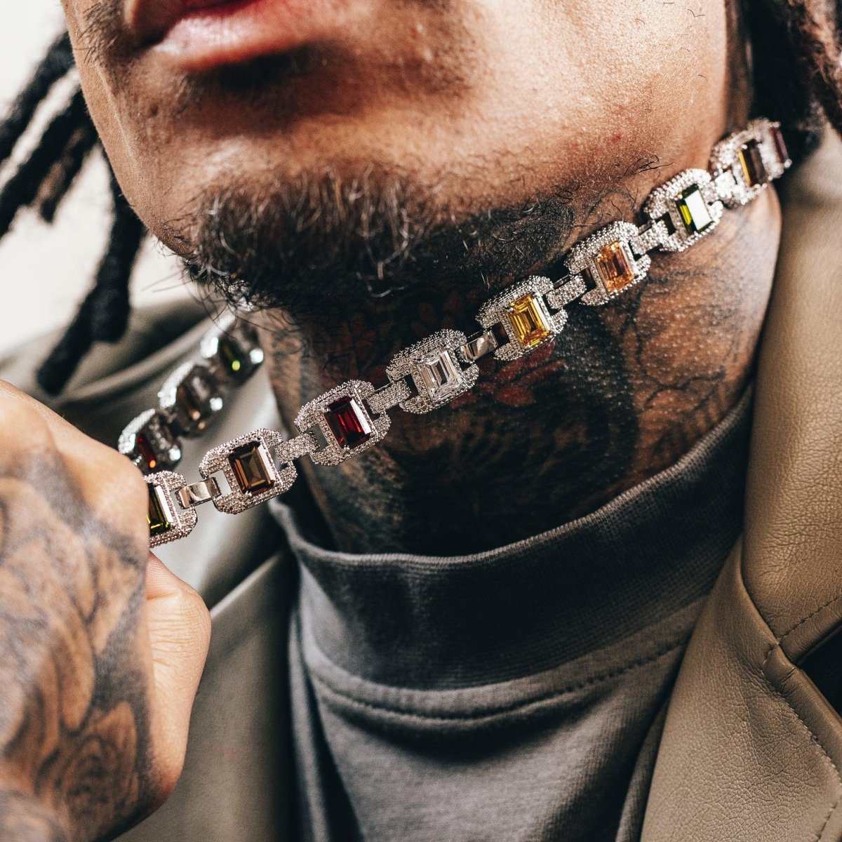 Riviera Gemstone Chain - Silver