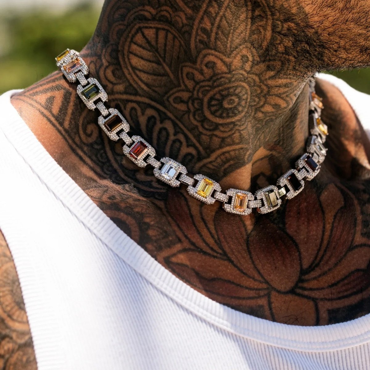 Riviera Gemstone Chain - Silver