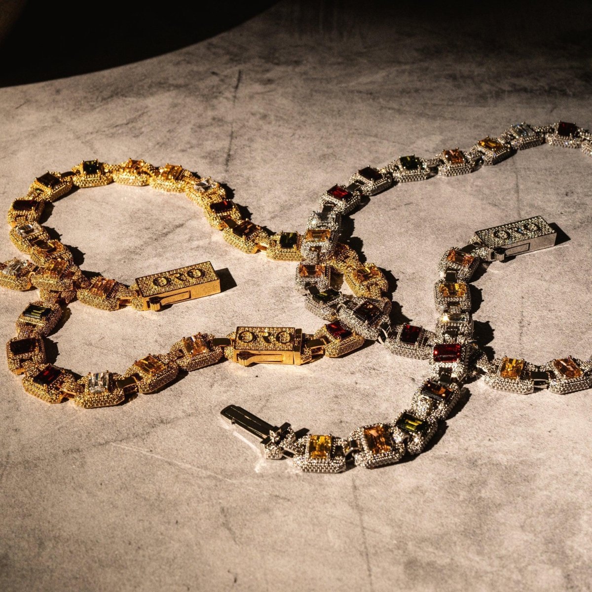 Riviera Gemstone Chain - Silver