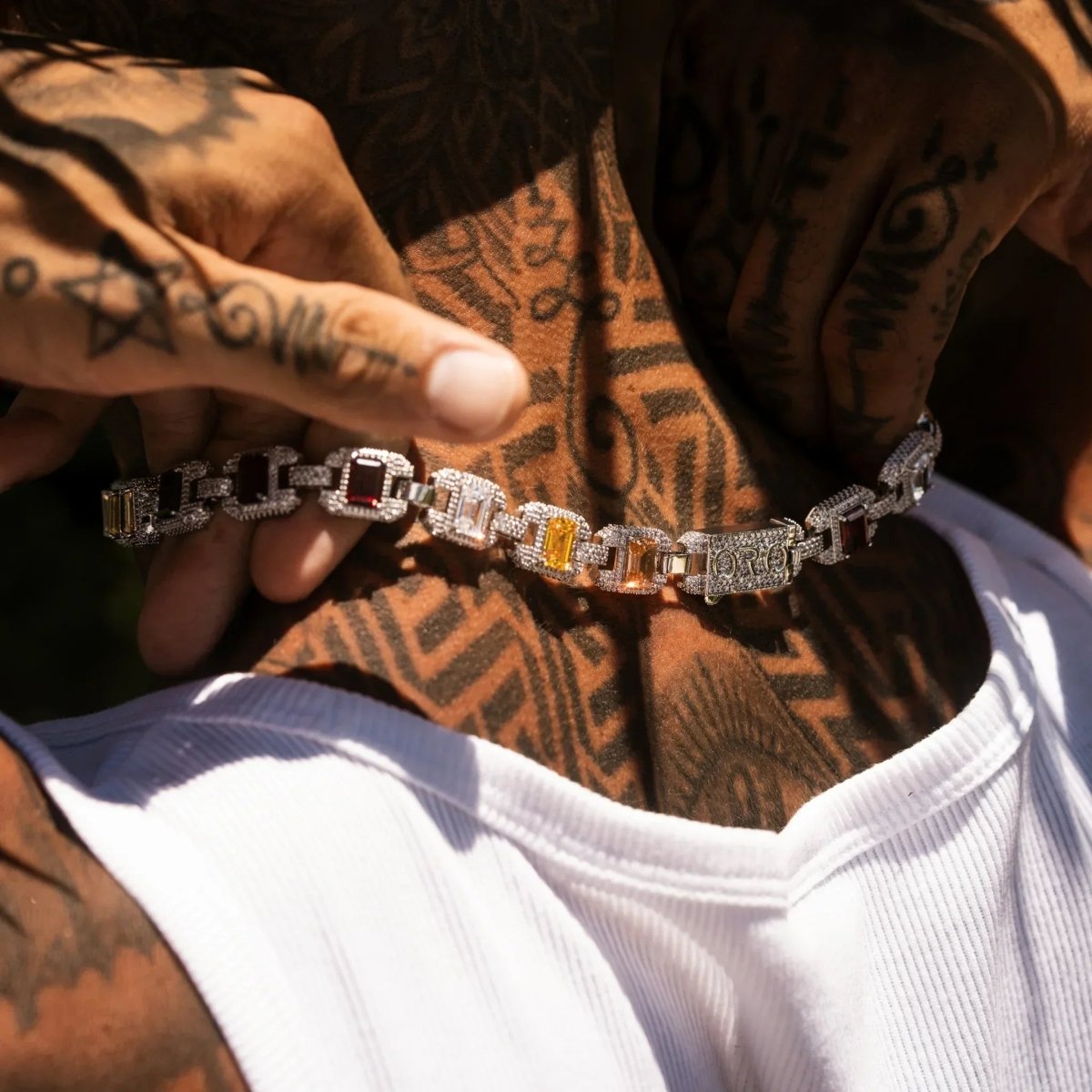 Riviera Gemstone Chain - Silver