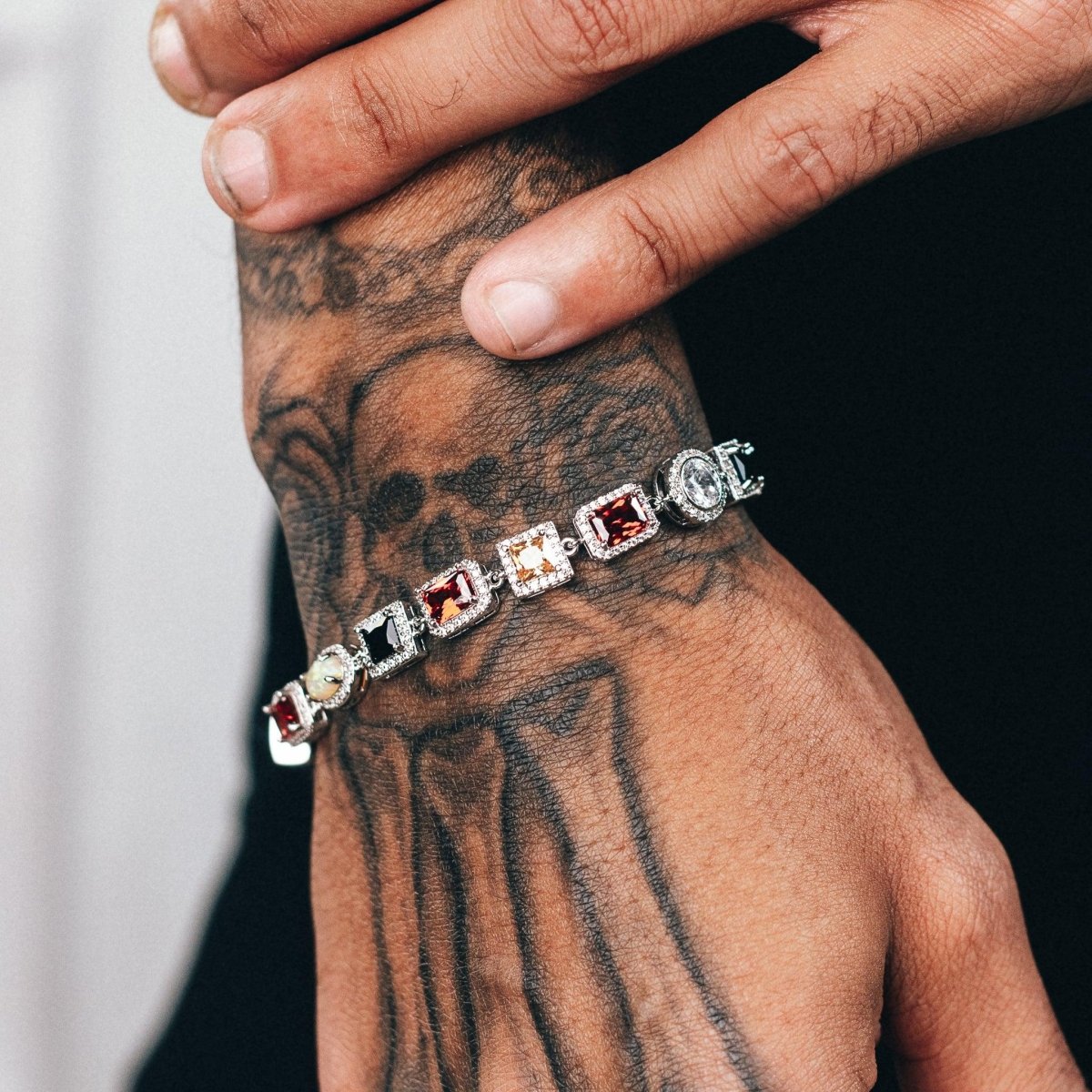 Royal Gemstone Bracelet - Silver